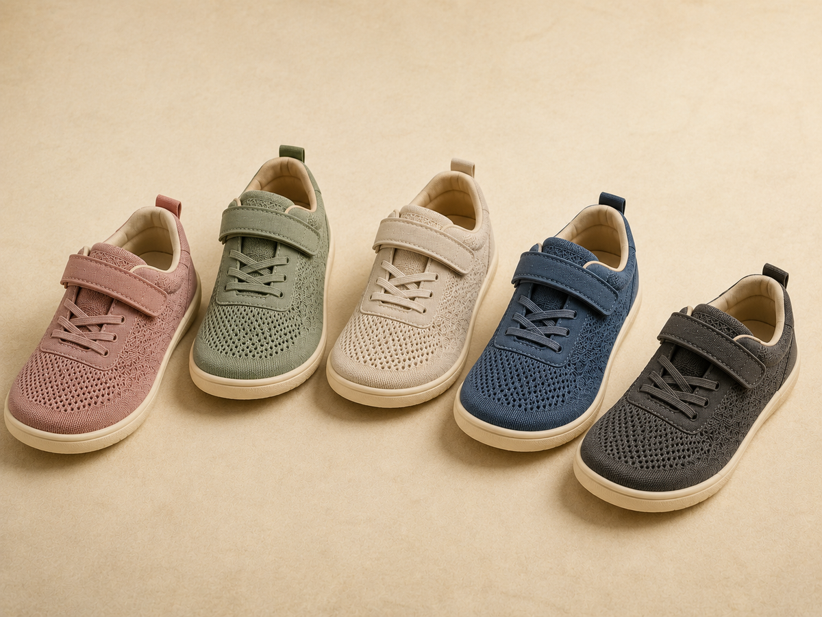 TreadKin StrideFlex shoes lined up